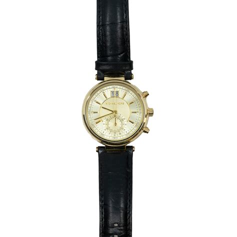 michael kors uhr schwarz damen lederarmband